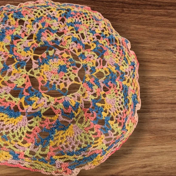 Multicolor Crochet Doily - Picture 3 of 4